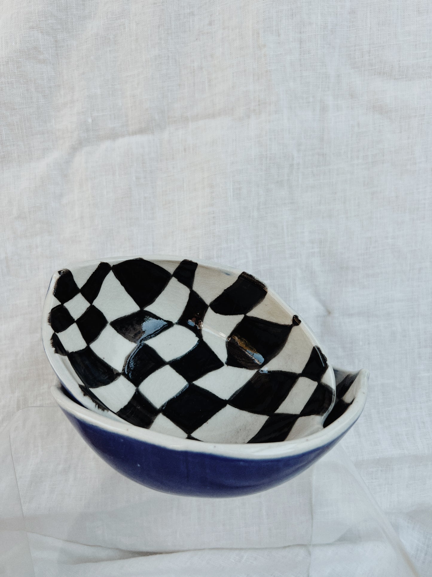 Wavy Checkered Bowl
