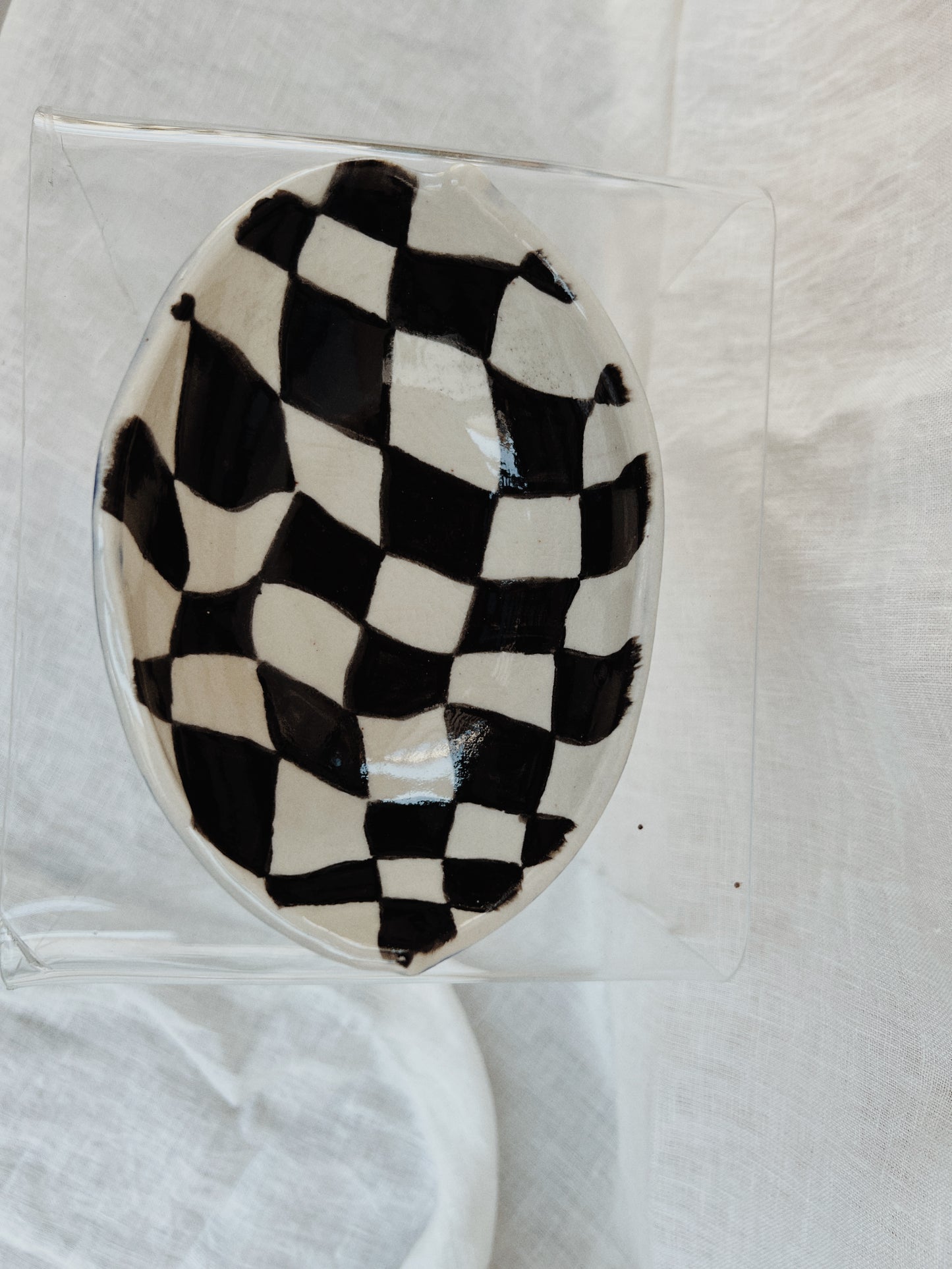Wavy Checkered Bowl