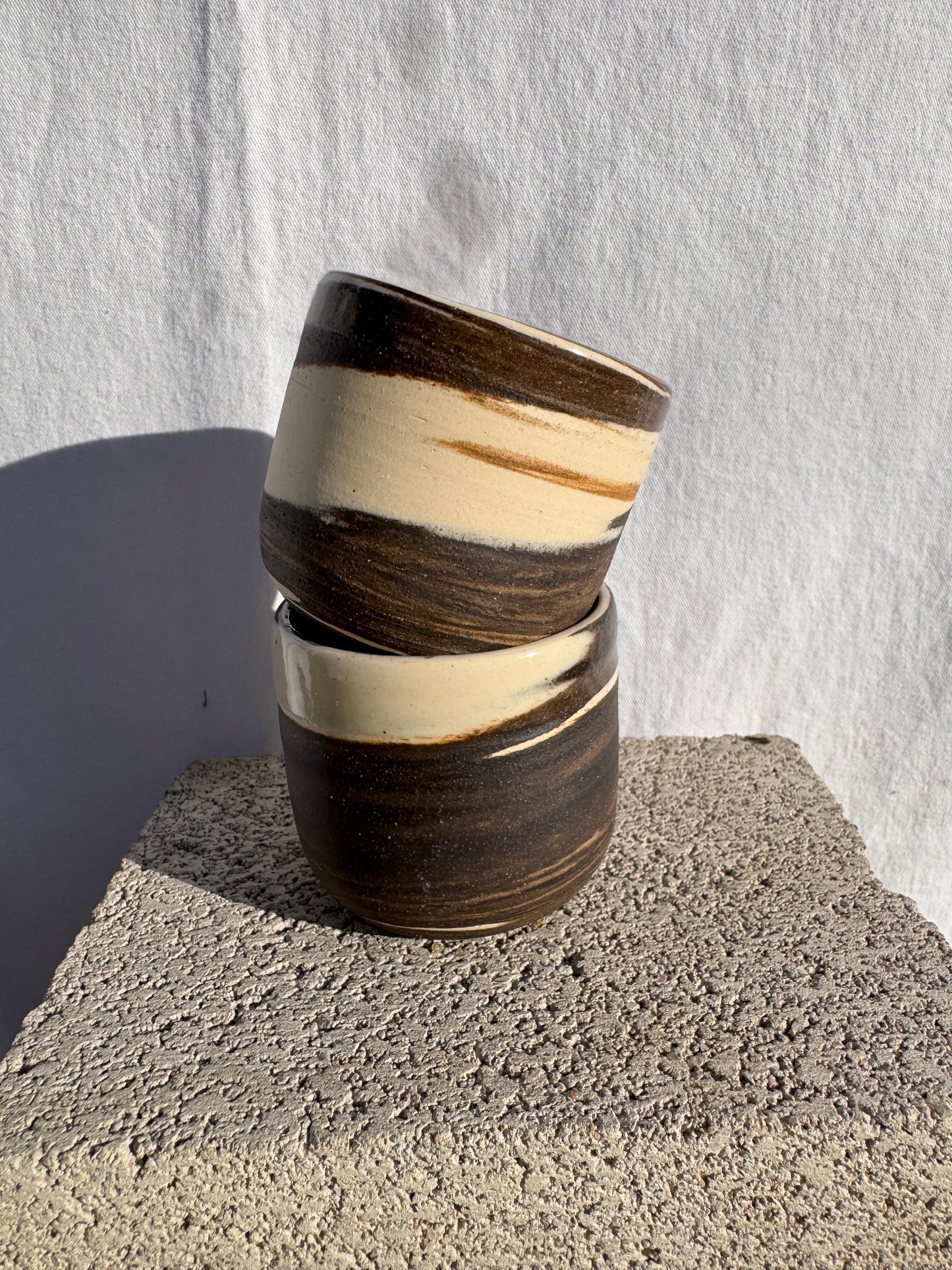 Black and White Swirl Cup
