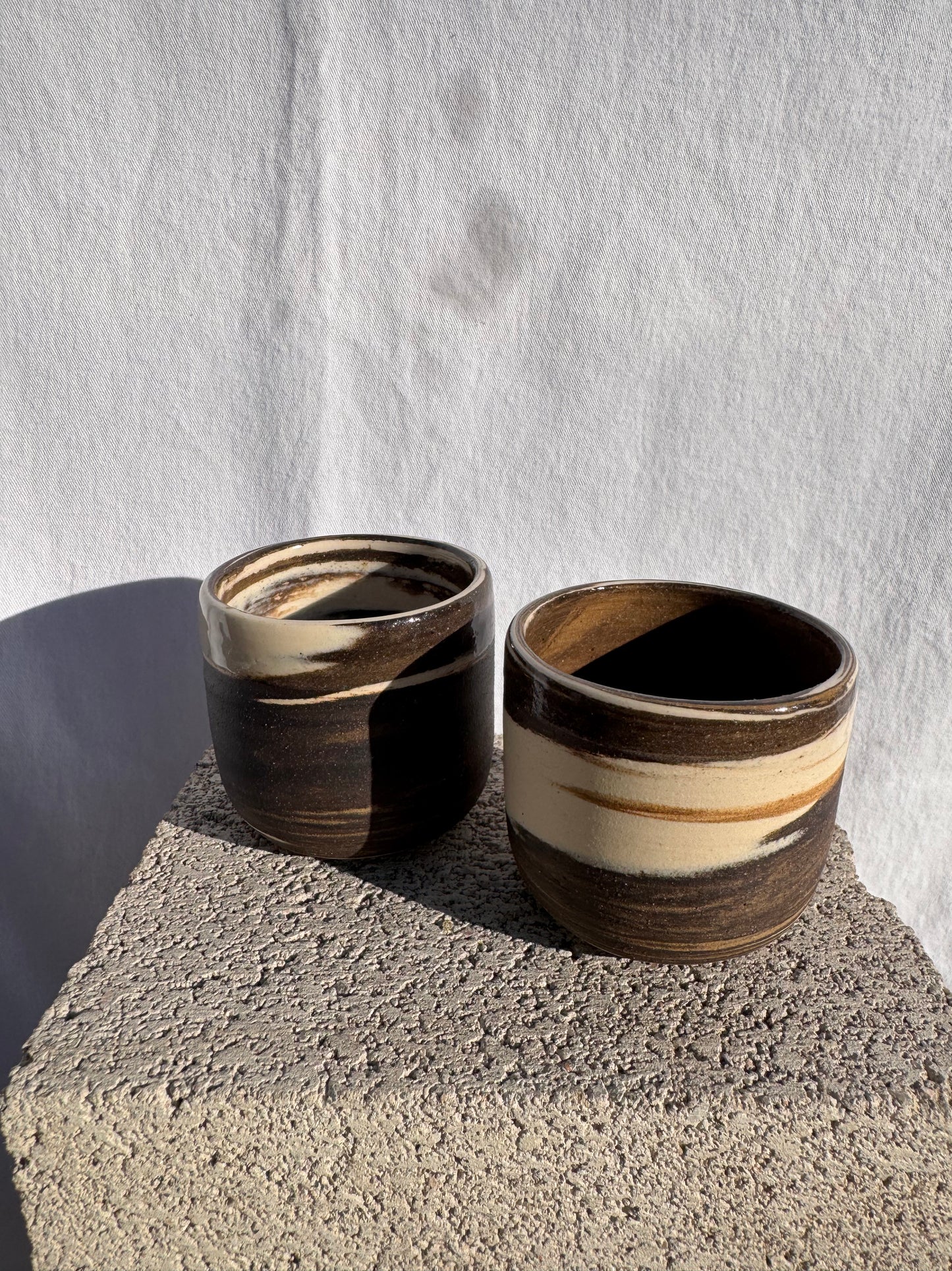 Black and White Swirl Cup