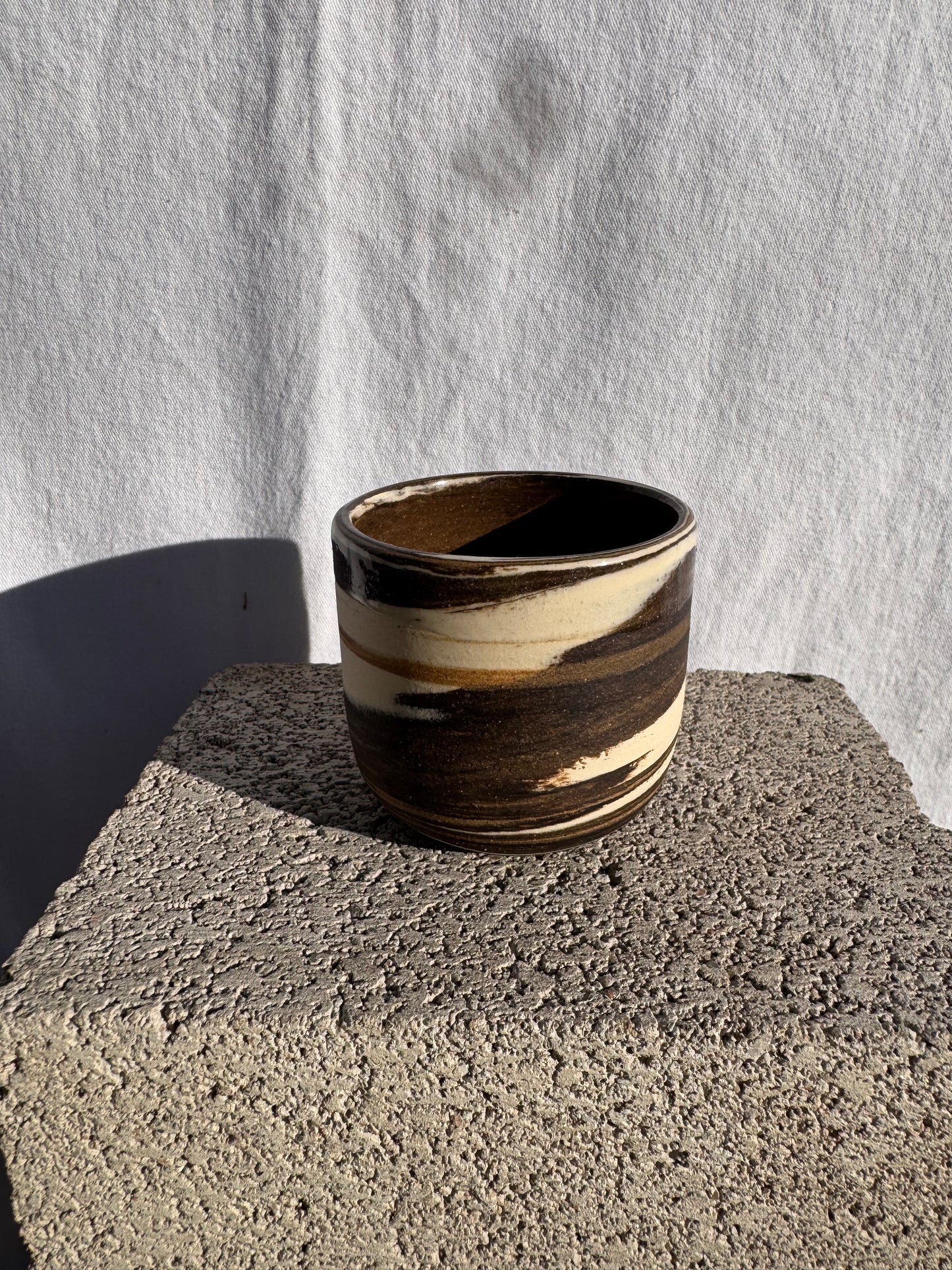 Black and White Swirl Cup