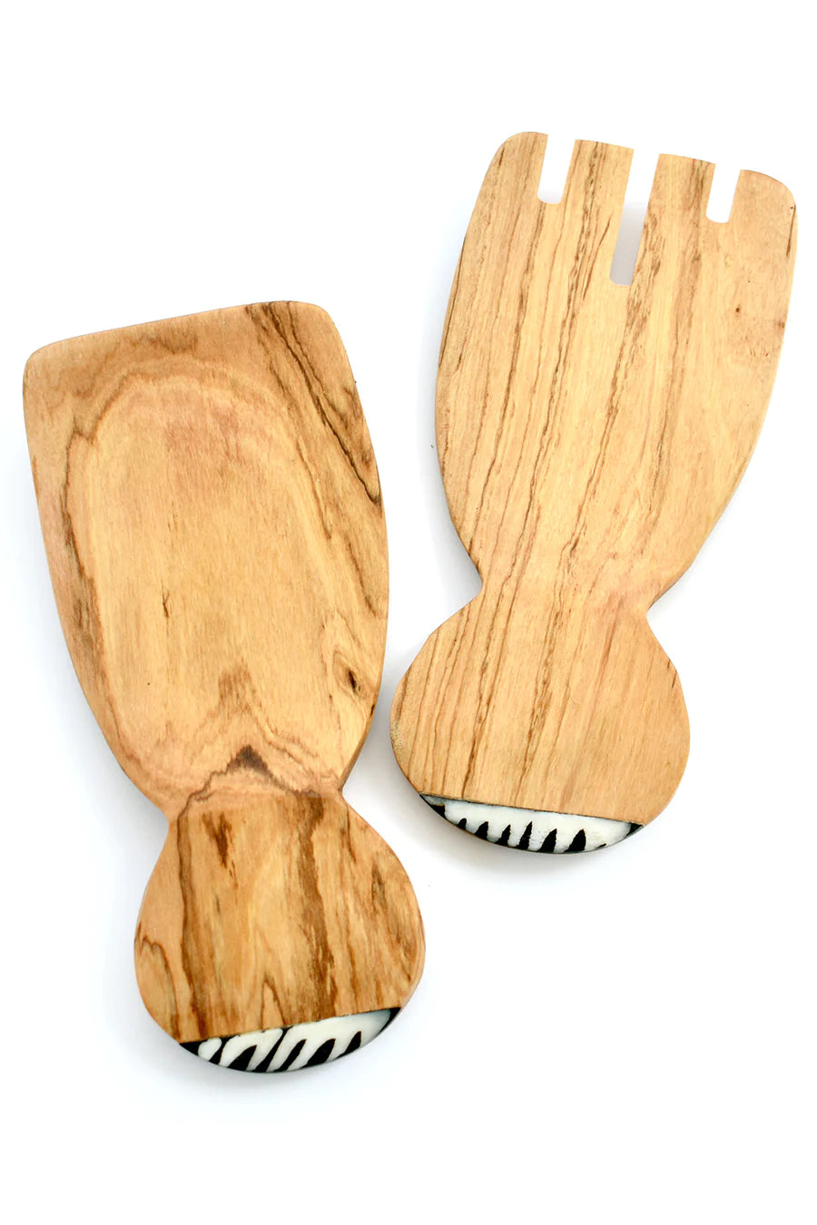 Bone Inlay Salad Servers