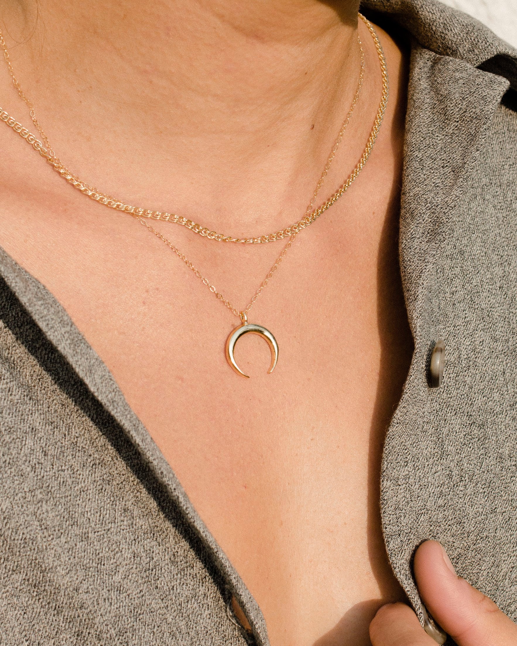 Upside Down Moon Necklace