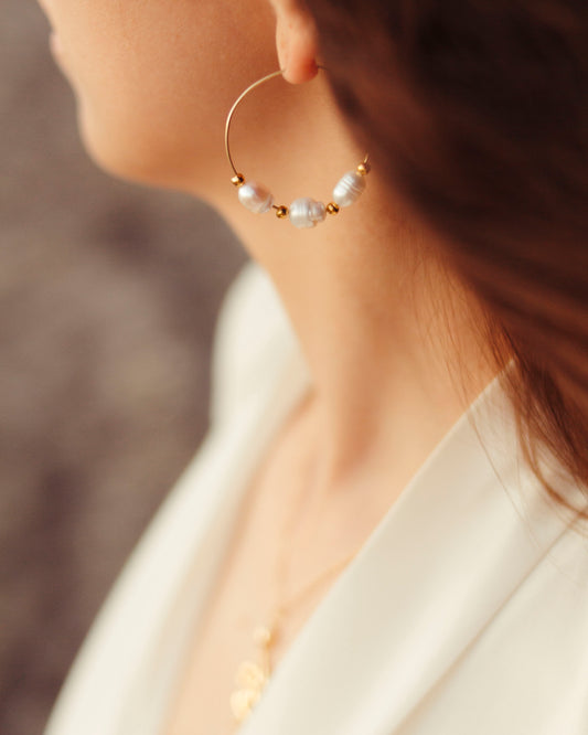Pearl Hoops