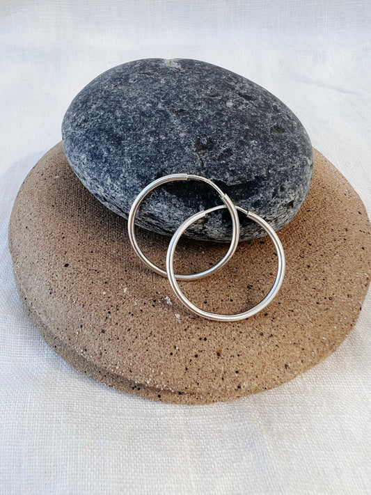Silver Hoops