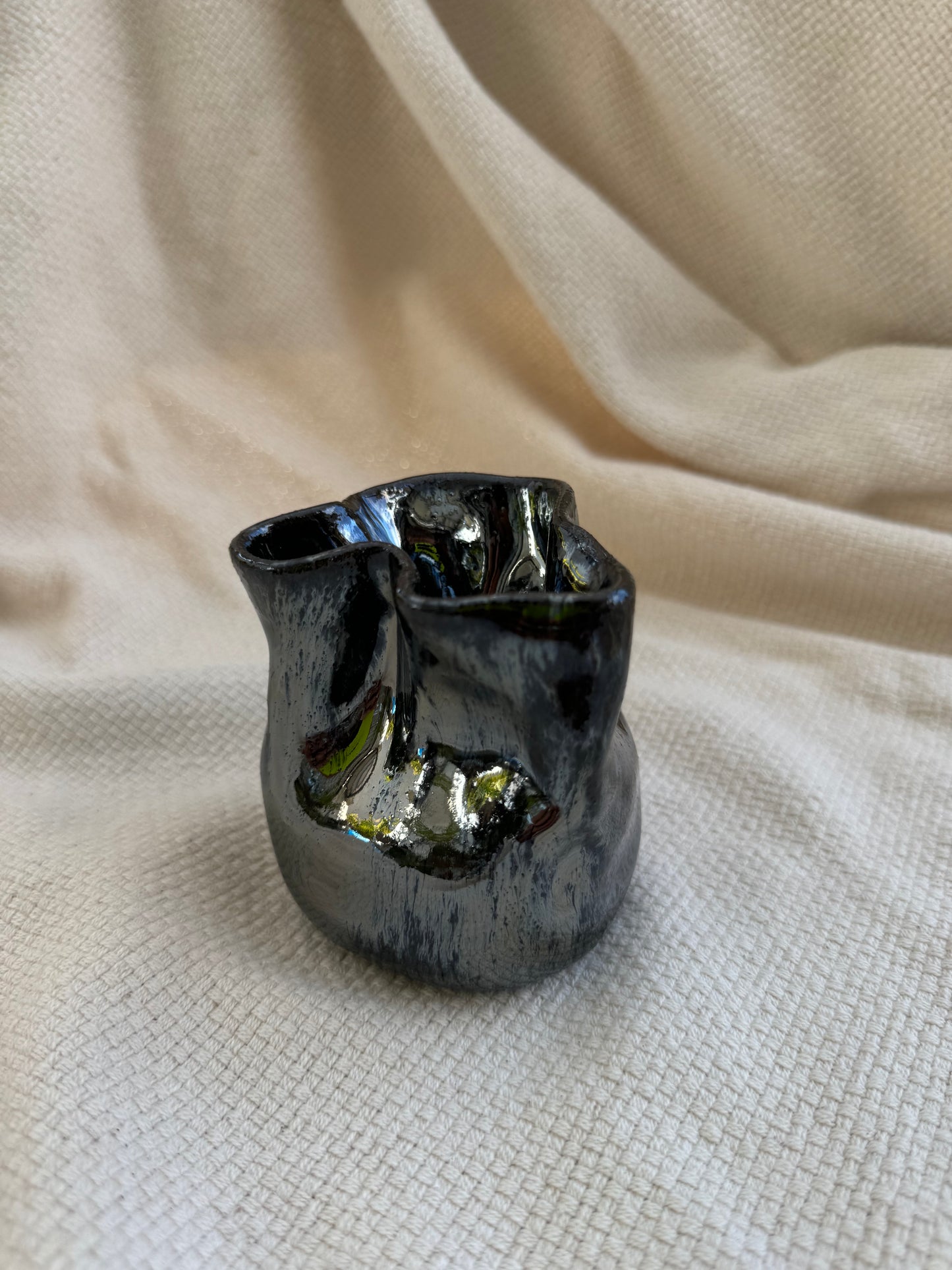 Black Mirror Bud Vase