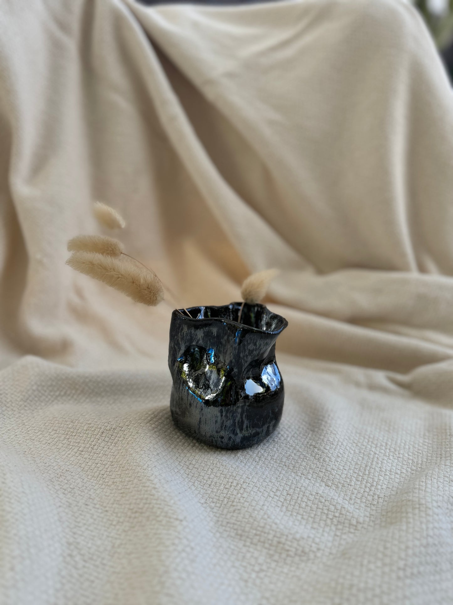 Black Mirror Bud Vase