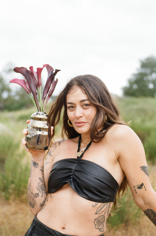 Chrome vase