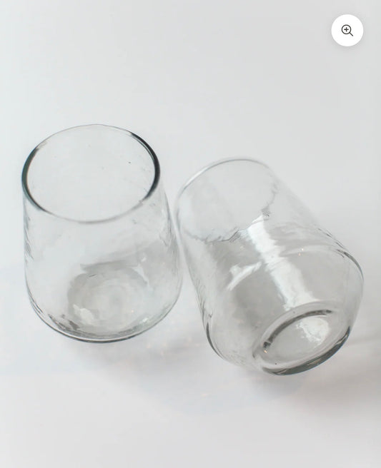 Handblown Hammered Glass Cups