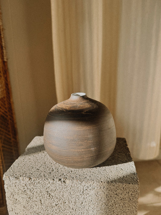 Marbled Sphere Vase