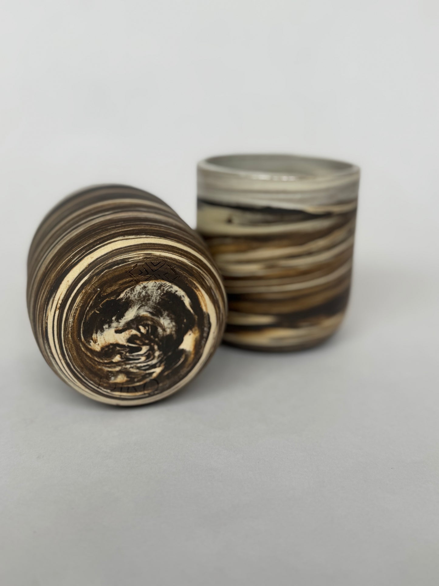 Black & White Swirl cup