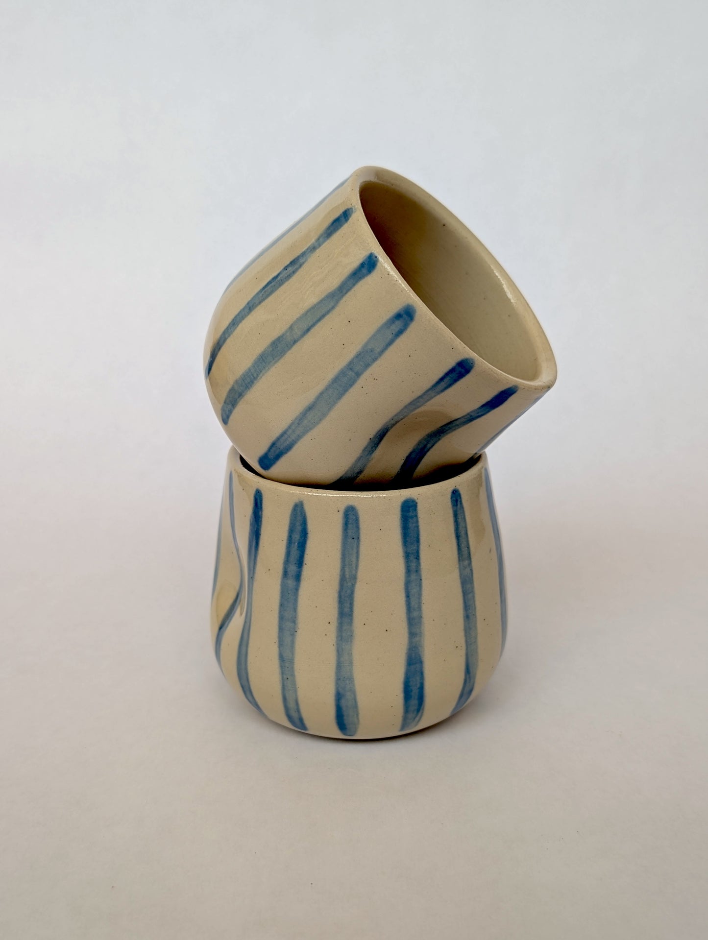 Blue Stripe Dimple Tumbler
