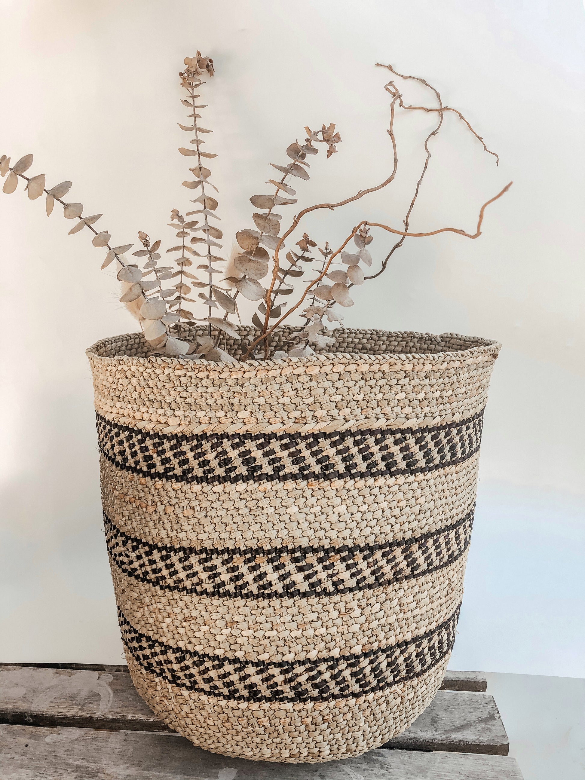 African grass woven basket