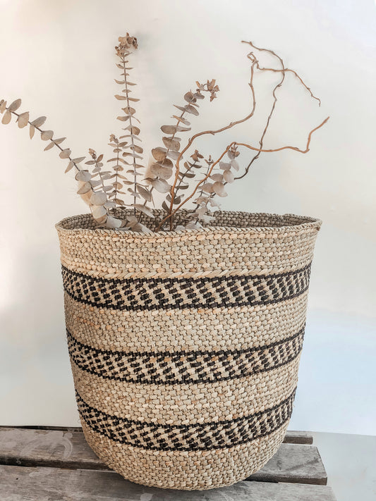 African grass woven basket